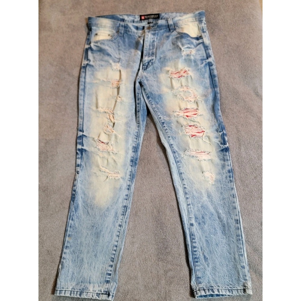 Southpole Men's Vintage Distressed Hip Hop Urban Y2k Streetwear Jeans Size 38x32